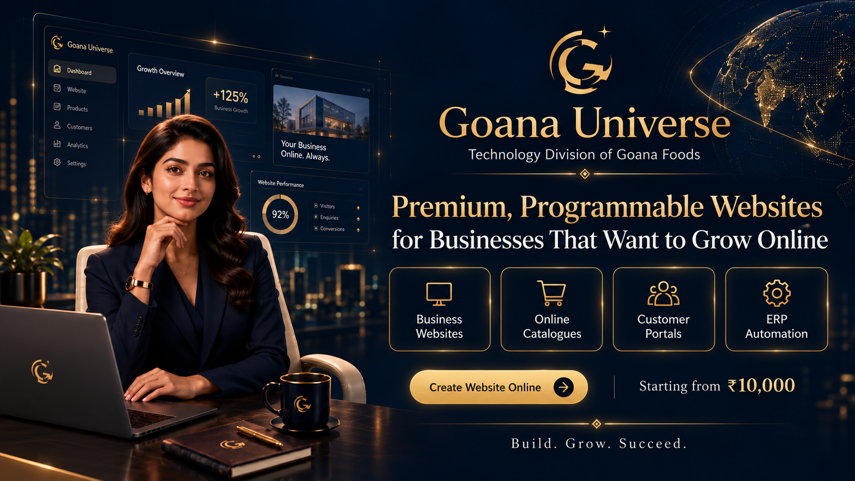 Goana Universe premium programmable websites hero image